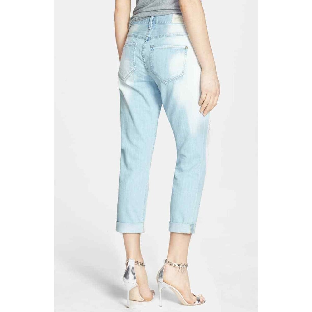 Wildfox Marissa Boyfriend Jeans 26 Bleach Blue Distressed Denim NEW B36